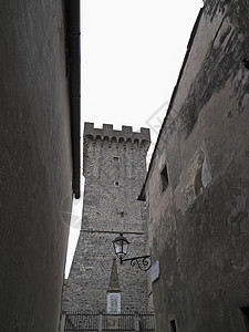 意大利 塔斯卡纳 卡帕尔比奥古代塔游客旅行旅游遗产景观历史城堡建筑街道城市图片