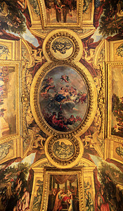 凡尔赛城堡天花板装饰纪念碑城堡建筑历史宗教旅游平台旅行背景图片