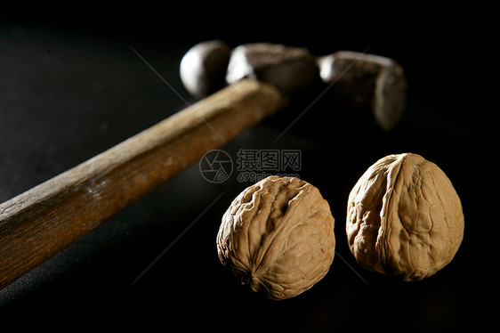 传统经典胡桃锤饮食坚果金属营养季节工具商业小吃锤子水果图片