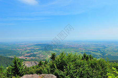 Alsace 视图全景天空蓝色高清图片