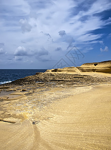 盐碱海岸风景岩石砂岩假期侵蚀地质学天空石灰石地理图片