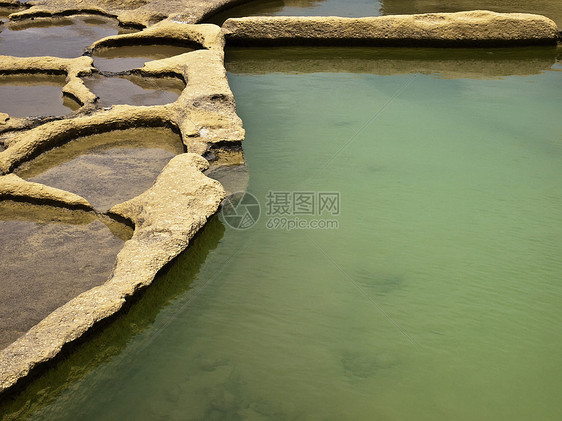 盐碱石灰石场景海岸侵蚀地质学砂岩天空岩石旅行风景图片