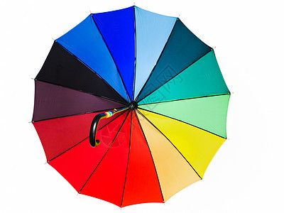 多色雨伞保护阳伞红色彩虹黄色光谱亮度天气织物绿色图片