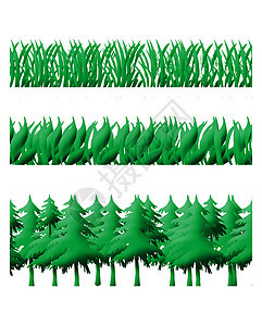 草和树背景图片