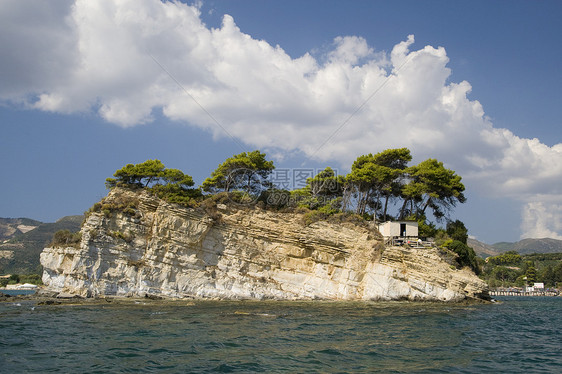希腊海岸线国家风景目的地避暑胜地假期石灰石异国蓝色情调图片