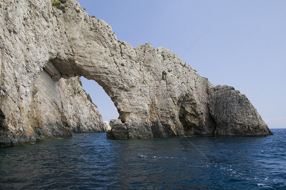 希腊场景旅行假期海岸线岩石异国娱乐旅游蓝色风景图片