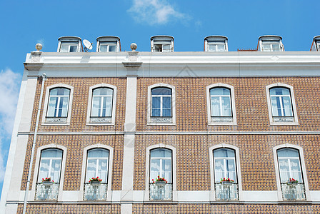 里斯本市中心的传统建筑 位于里斯本市中心图片