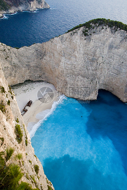 希腊天空支撑旅行娱乐假期情调石灰石目的地蓝色悬崖图片