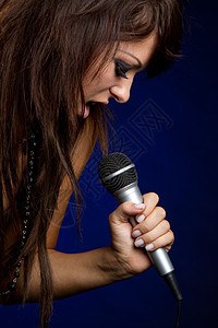 麦克唱女孩唱歌演员娱乐卡拉ok歌手音乐背景女士青少年歌曲图片