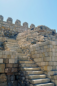 强化 希腊克里特的威尼斯城堡Koules地标石头历史性古董防御堡垒历史图片