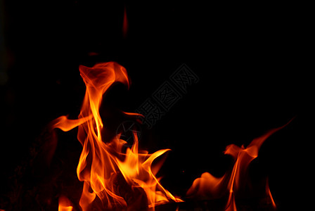 红火黑色红色燃烧烧烤焦点背景图片