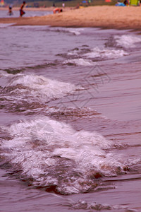 密歇根湖密歇根湖沿海冲浪c图片