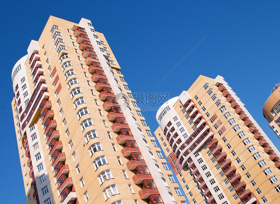 塔高住宅楼建筑学高楼摩天大楼市中心房屋景观玻璃蓝色城市建筑图片