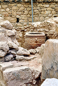 Knossos Crete的考古遗址建筑学游客文明古董寺庙历史性考古学历史废墟神话图片