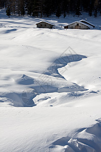 山丘高地风景全景旅行松树滑雪季节小路岩石蓝色山脉图片