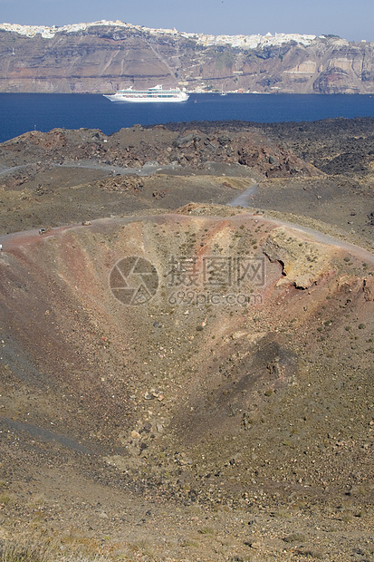 圣托里尼希腊目的地景观异国天空避暑胜地情调场景支撑文化娱乐图片