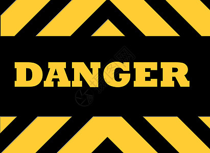 危险危险标志条纹黄色指示牌插图警告运输黑色交通路标背景图片
