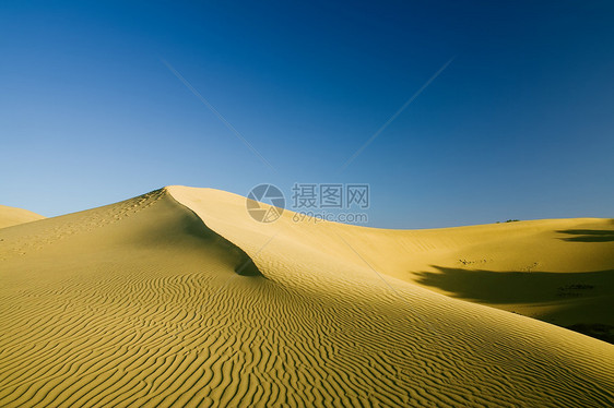 沙丘沙漠旅行蓝色干旱地形晴天天空旅游黄色口渴图片