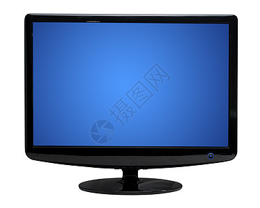 隔离的平面电视薄膜监视器白色晶体管屏幕背景图片
