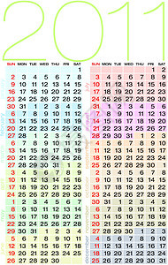 2011年多彩矢量日历背景图片