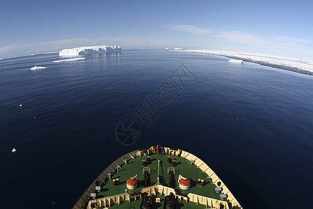 南极洲视图冻结企鹅破冰血管图片