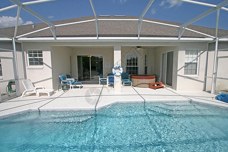 普尔和拉奈热水椅子温泉住宅蓝色浴缸房子假期房地产图片