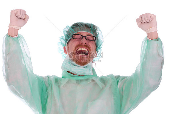 外科医生快乐面具手术外套幸福卫生医院科学治愈帮助药物图片