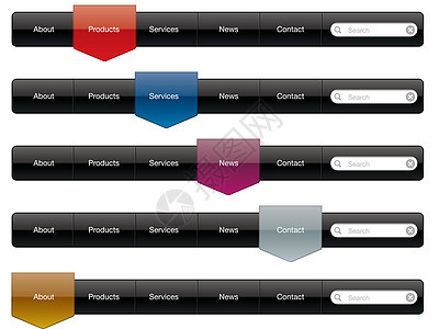 导航菜单水平网页互联网网站链接网络纽扣界面插图背景图片