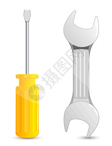 矢量螺丝刀和扳手图片