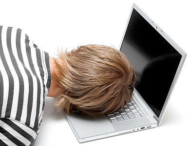 睡觉套装白色睡眠教育电脑键盘休息超载桌子互联网图片