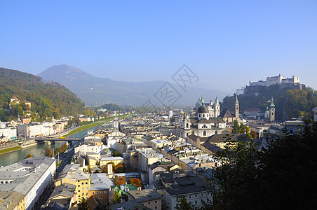 萨尔茨堡老城旅游中心旅行城堡景观城市建筑建筑学堡垒纪念碑图片