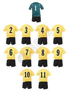 黄色足球队衬衫图片