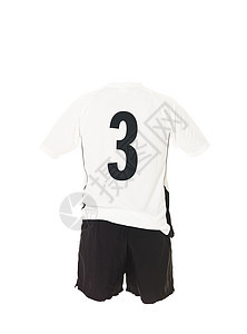 3号足球衬衫足球服运动服短裤数字白色竞技运动恤衫图片
