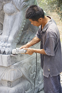 中国石雕遗产神话纪念碑雕像信念岩石艺术男性工匠图片