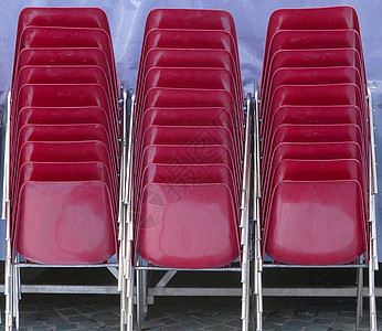 椅子金属工具红色塑料座位背景图片