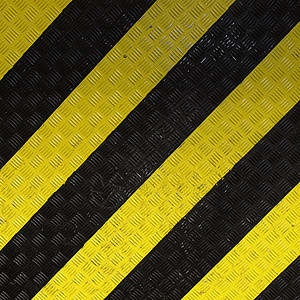 钻石钢工业黑色条纹材料床单金属灰色黄色图片