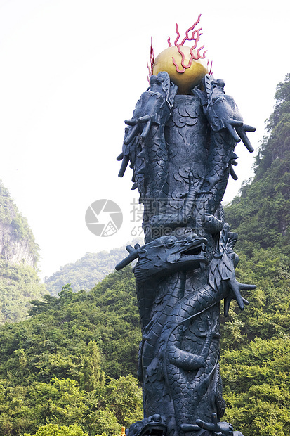 中国杨水龙珠龙珠纪念碑雕塑雕刻神话宗教信仰信念纪念碑石头图片