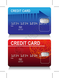 成套信用卡卡地球插图信用蓝色卡片借方透明度金融红色商业图片