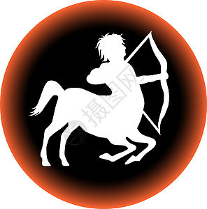 zodiac 按钮射手座圆形装饰插图八字网站网页十二生肖风格星座图片