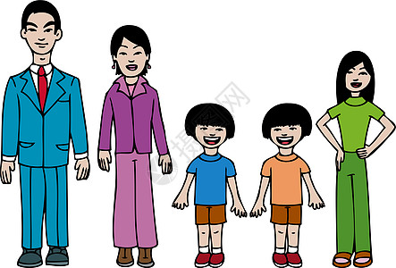 现代亚洲家庭背景图片