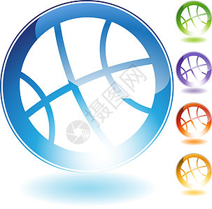 篮球图标阴影绿色红色紫色插图圆形网站蓝色徽章互联网图片