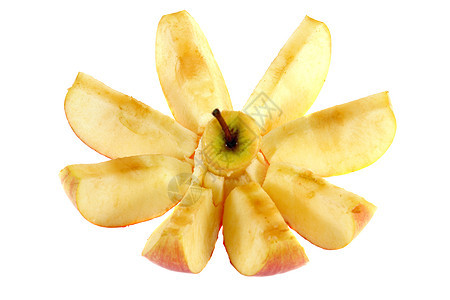 切开苹果红色白色刀具水果果味食物宏观绿色植物背景图片
