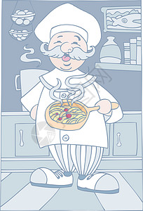 卡通厨师衣服网站男性工人帽子烹饪网络厨房职业工作图片