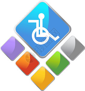 残疾符号机动性医疗插图椅子人士残障卫生白色减值轮椅图片
