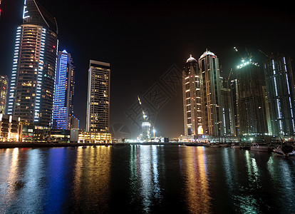 迪拜市风景异国建筑学奢华热带地平线反射沙漠旅行码头城市图片