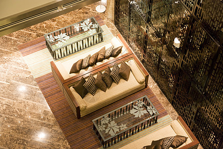 现代休息室顶端视图家具椅子住宅装饰座位休息奢华建筑大堂沙发图片