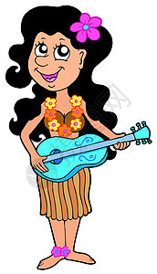 夏威夷女音乐家图片