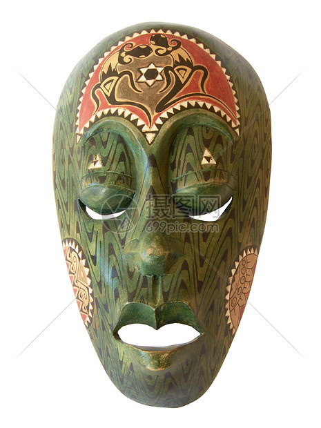 非洲遮盖木头木雕马赛人面具草原羚羊图片
