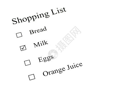 购物列表清单店铺白色杂货店笔记背景图片