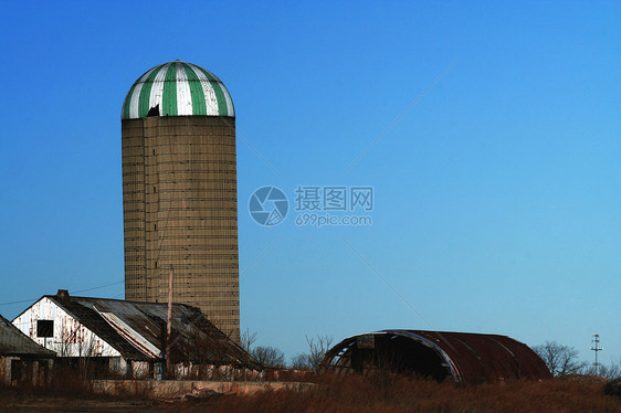 农庄和粮仓筒仓蓝色场地贮存农村乡村谷仓农业建筑学图片